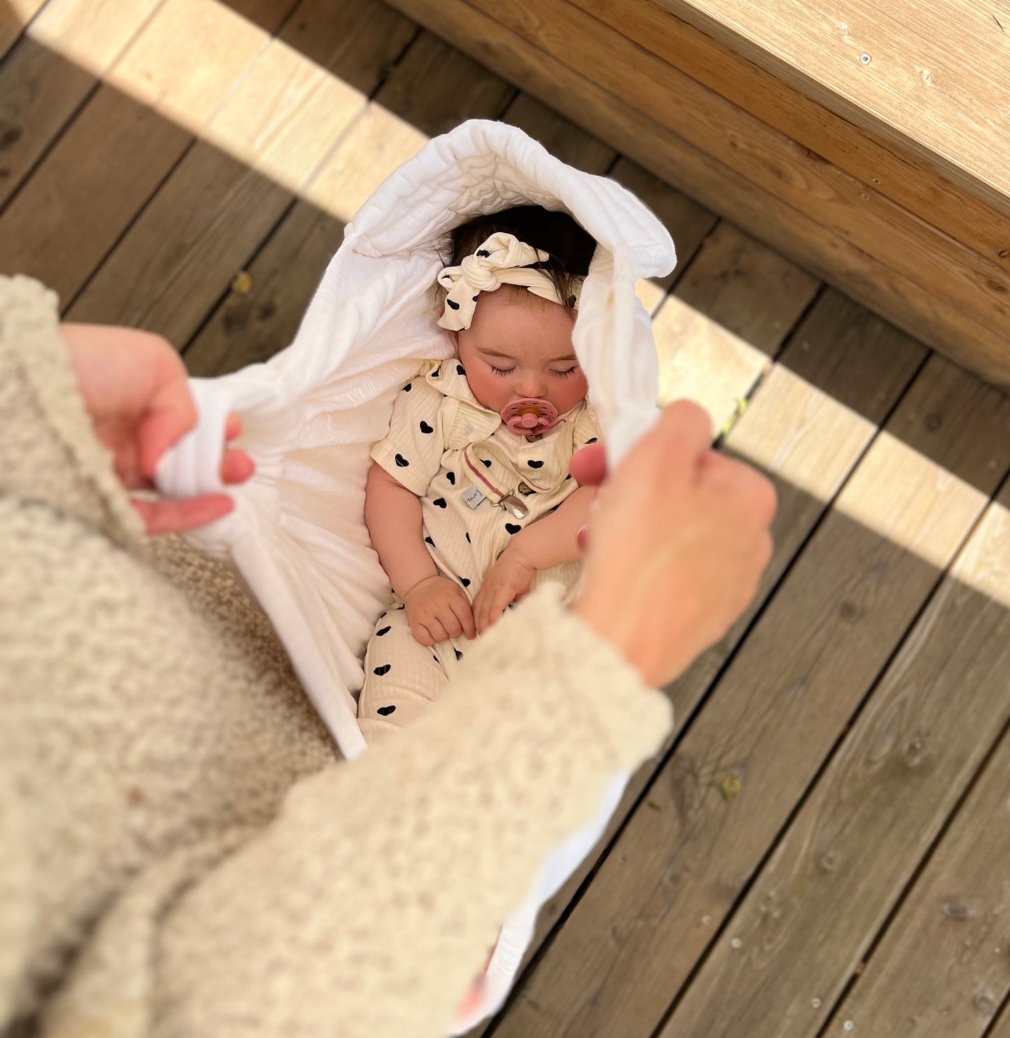 LITEN COSY - THE MOST PRACTICAL BABY BLANKET WITH HANDLES - undyed